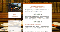 Desktop Screenshot of antikvarium-konyv.com