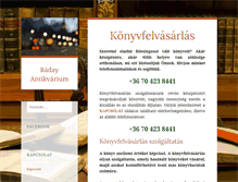 Tablet Screenshot of antikvarium-konyv.com